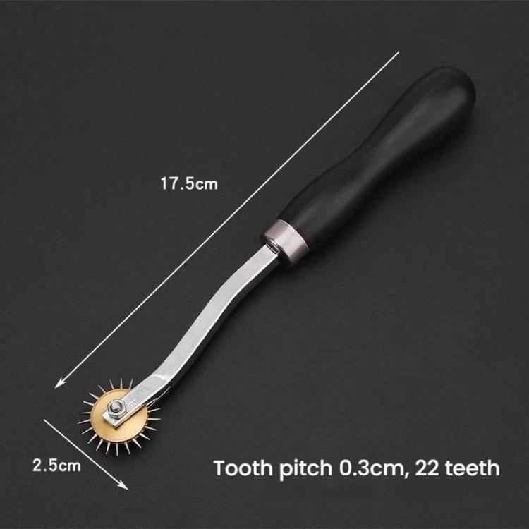 Leather Marking Wheel Tailoring Pattern Making Tool Roller, Style: Plastic Steel Tooth Handle