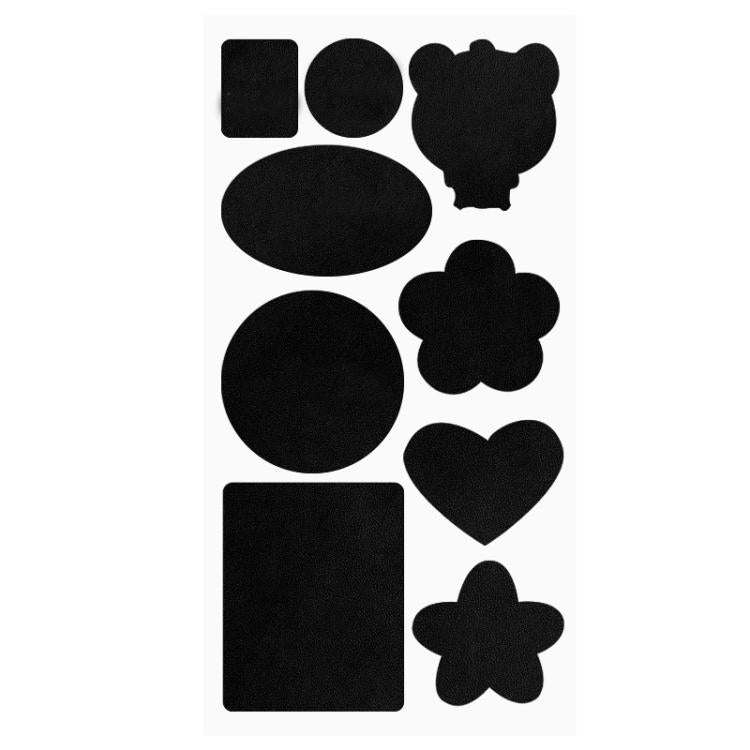 10sets Leather Repair Patches For Sofas Chairs And Car Seats, Color: Style A Black