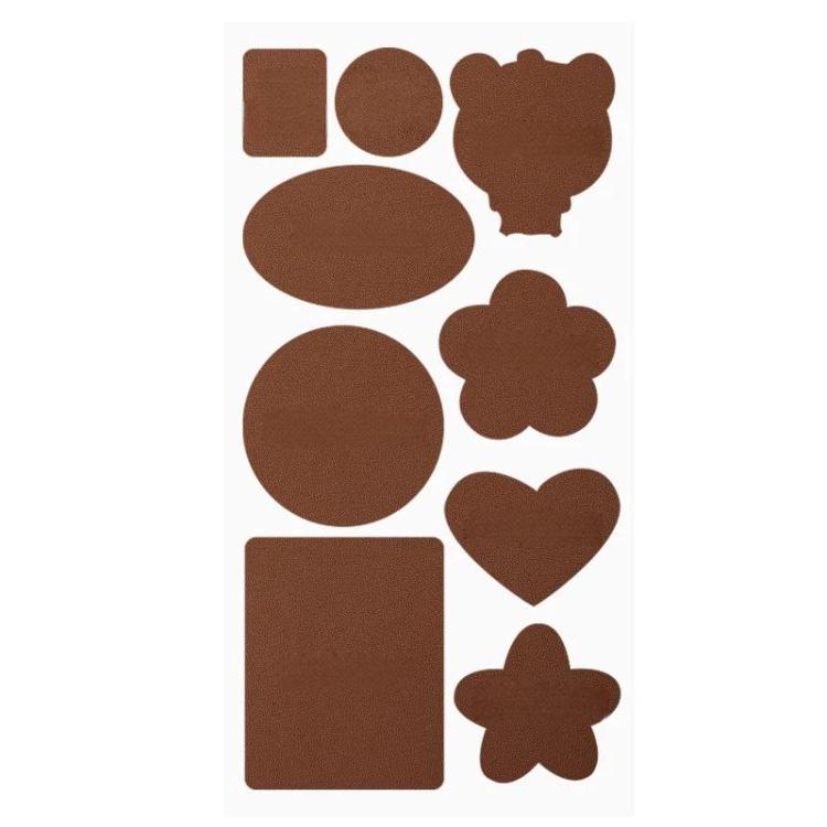 10sets Leather Repair Patches For Sofas Chairs And Car Seats, Color: Style A Light Brown