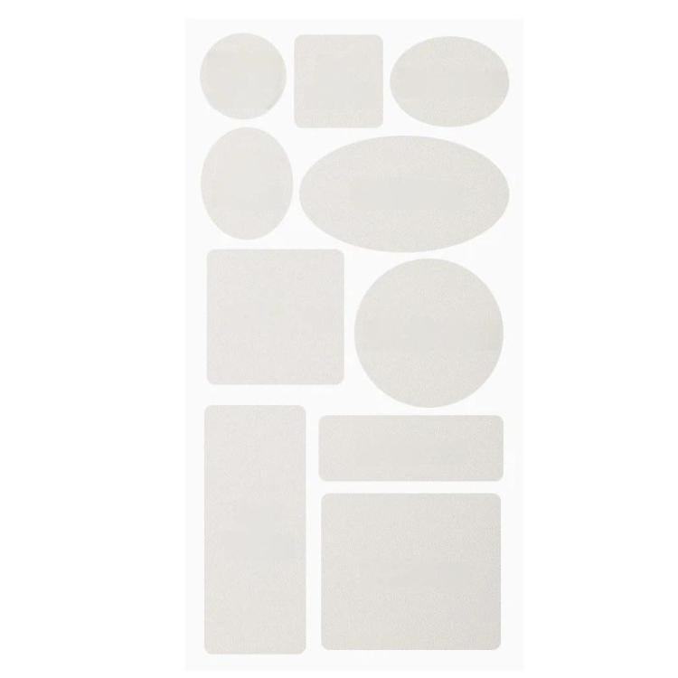 10sets Leather Repair Patches For Sofas Chairs And Car Seats, Color: Style B White