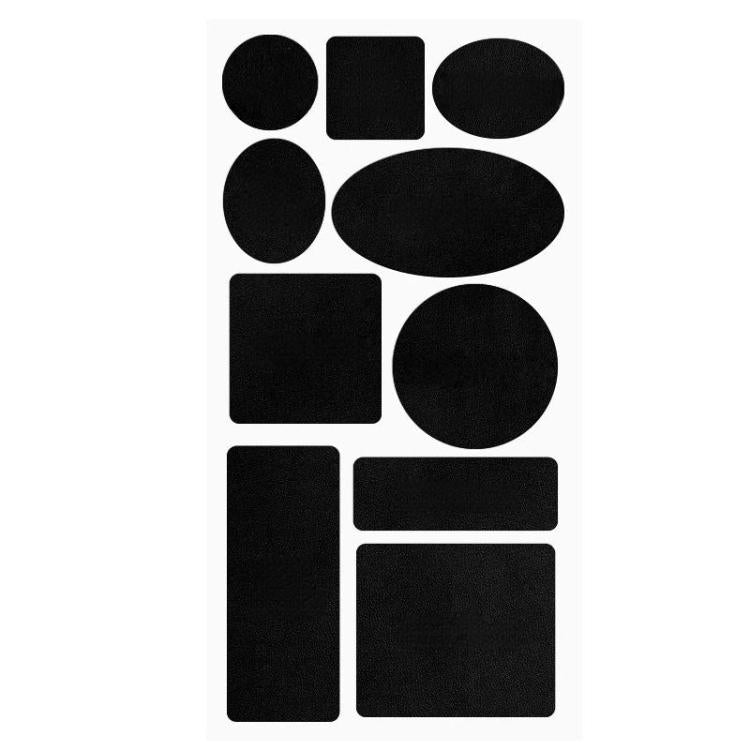 10sets Leather Repair Patches For Sofas Chairs And Car Seats, Color: Style B Black