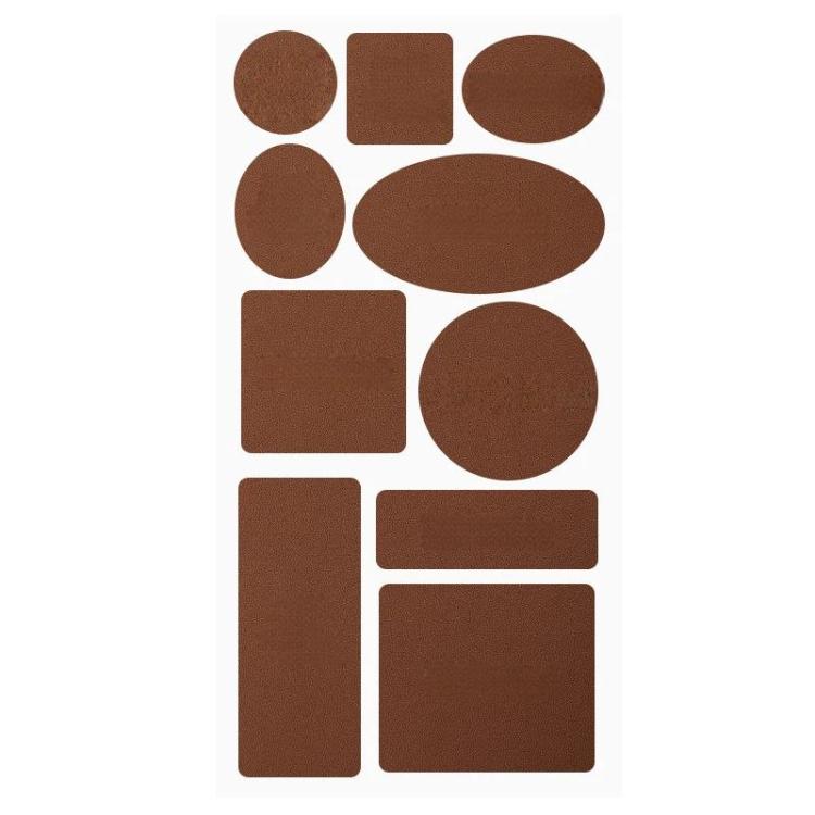 10sets Leather Repair Patches For Sofas Chairs And Car Seats, Color: Style B Light Brown
