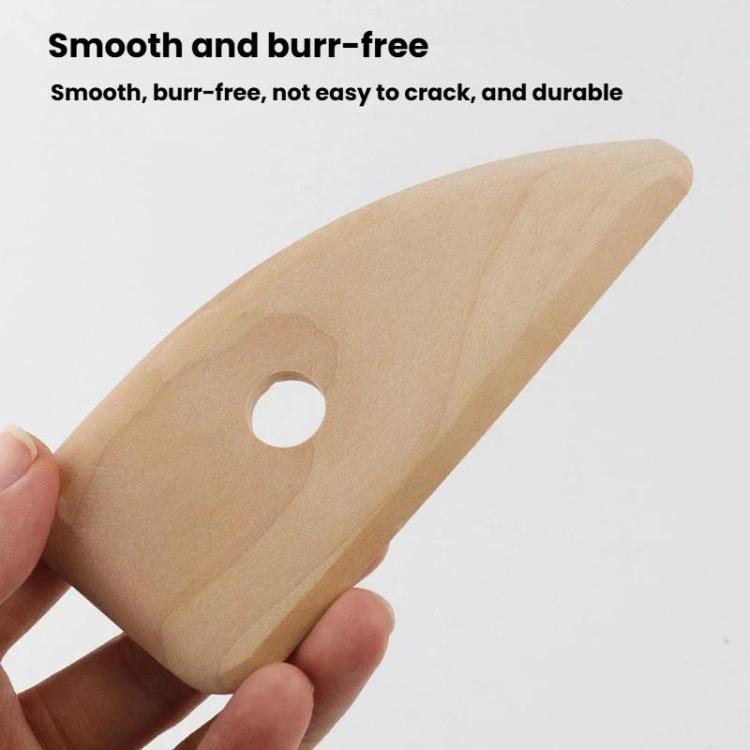 5pcs /Pack Pottery Clay Carving Art Soft Pottery Wooden Tools Handmade DIY Wooden Skeleton Knife