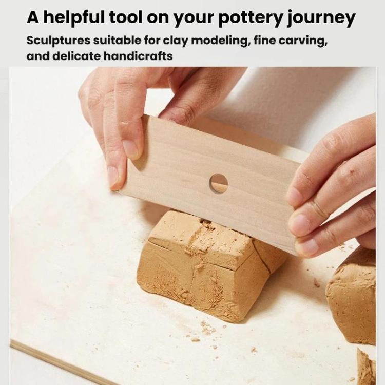 5pcs /Pack Pottery Clay Carving Art Soft Pottery Wooden Tools Handmade DIY Wooden Skeleton Knife