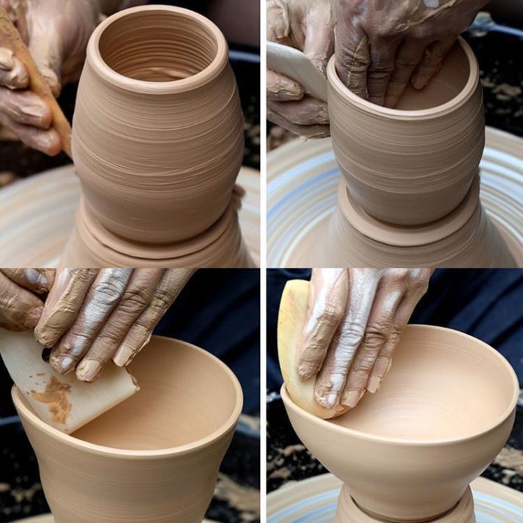 5pcs /Pack Pottery Clay Carving Art Soft Pottery Wooden Tools Handmade DIY Wooden Skeleton Knife