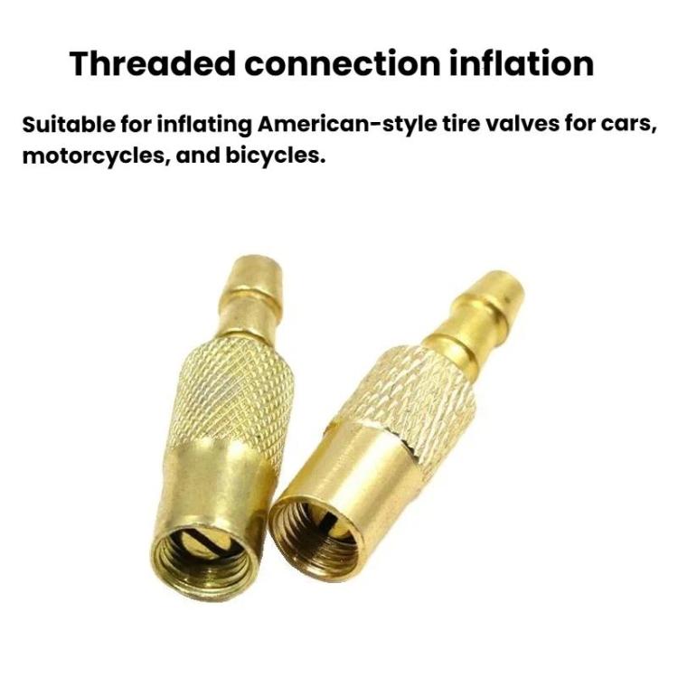 2pcs Universal Car Tire Inflation Nozzle Pagoda Connector Valve