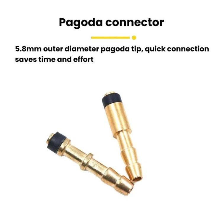 2pcs Universal Car Tire Inflation Nozzle Pagoda Connector Valve