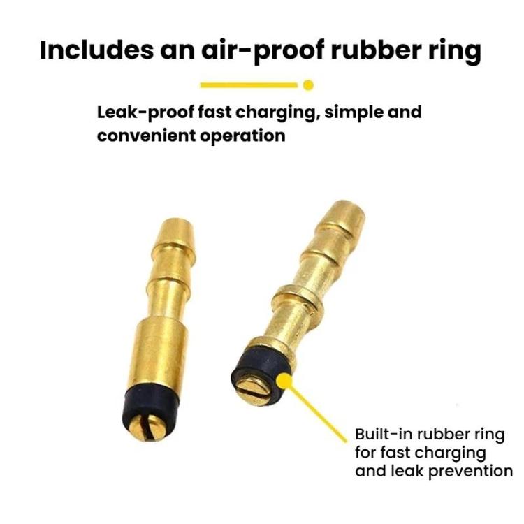 2pcs Universal Car Tire Inflation Nozzle Pagoda Connector Valve