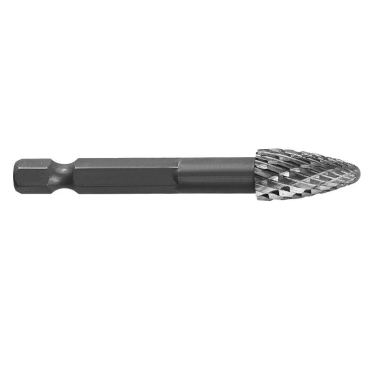 FX1020 Double Groove Alloy Steel Rotary File Woodworking Carving / Reaming / Slotting Grinding Head