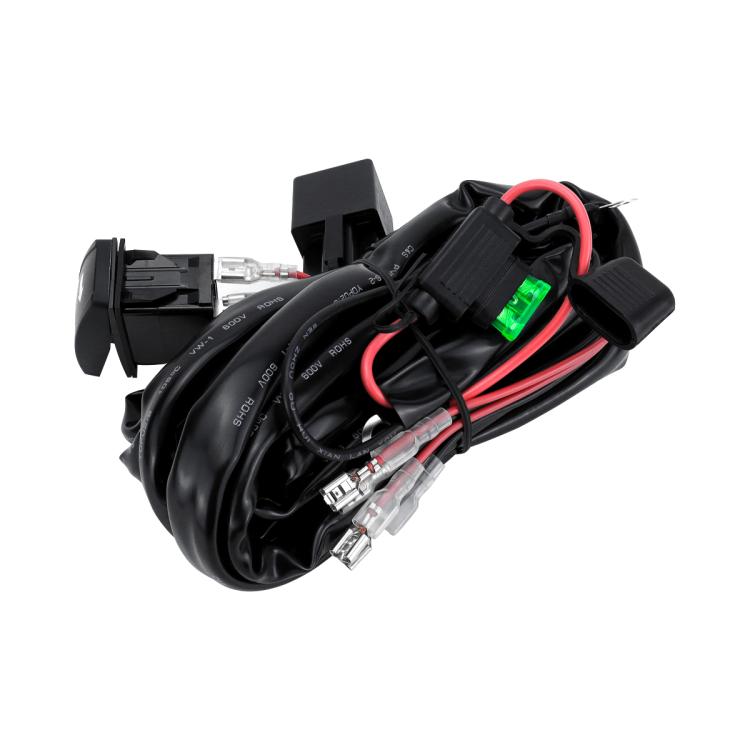UTV Signal Light Switch Wiring Harness Kit With Waterproof 12V Automotive Relay, Model: Turn Signal Model With Turn Signal Stalk Switch