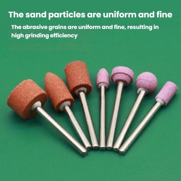 2sets Mini Flintstone 3mm Shank Sanding and Polishing Head Grinding Wheel Corundum Grinding Heads