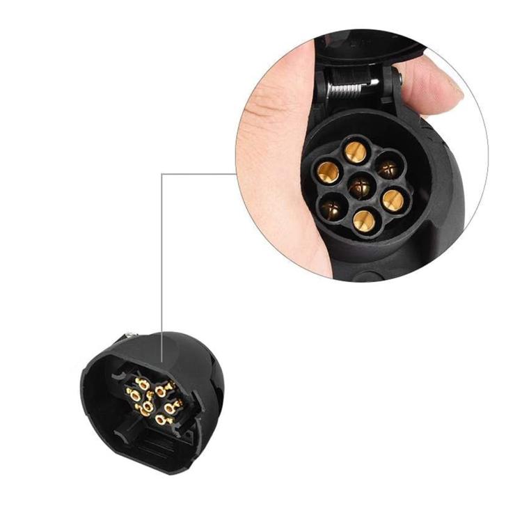 12V European Standard Waterproof Car 7-Pin Nylon Socket Kit - CP-5280