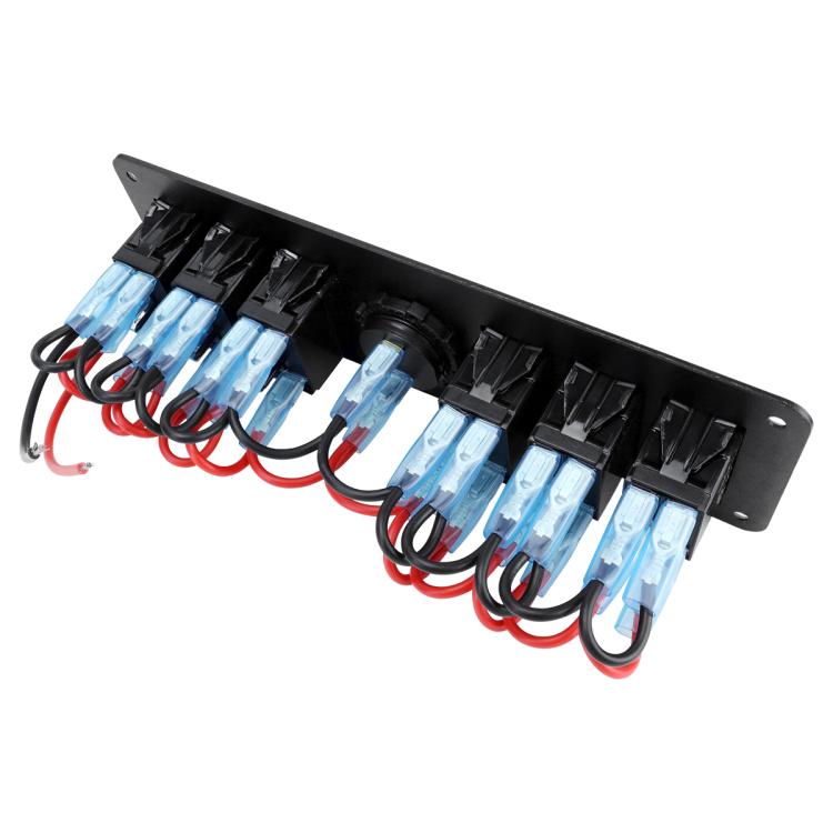 Waterproof Switch Panel For Vehicles And Ships With Digital Voltage Display - Blue