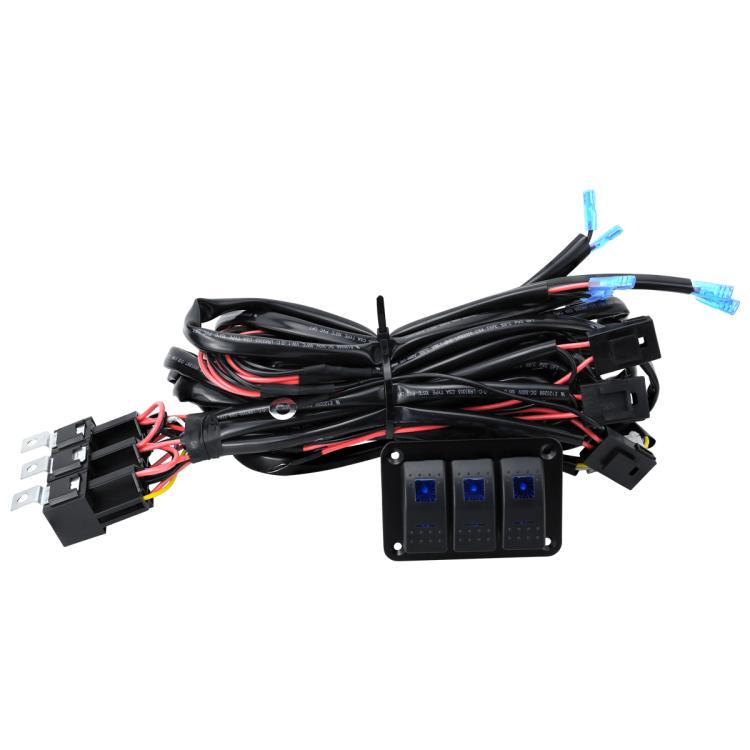 12V Power Switch Control LED Light Strip Wiring Harness Kit With Fuse, Specification: 3-key