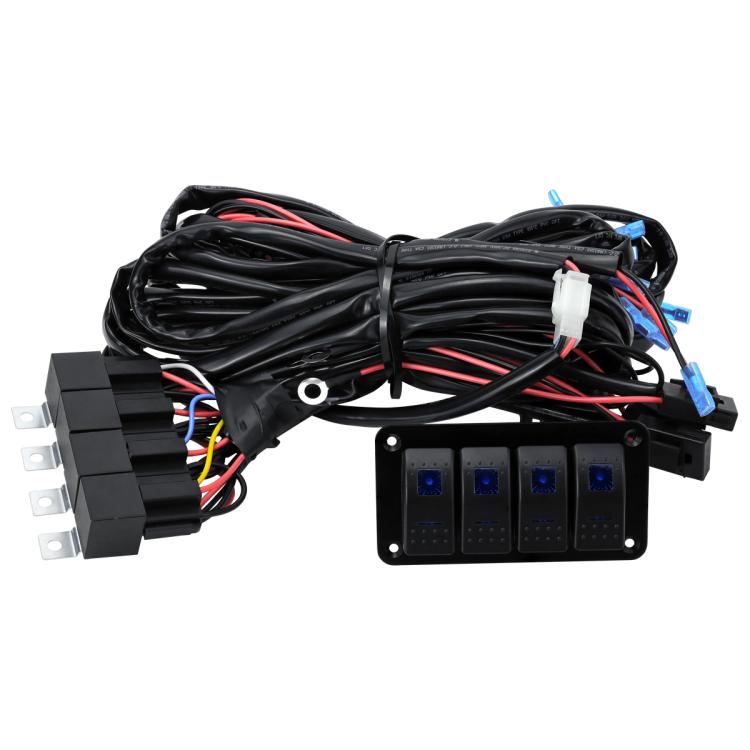 12V Power Switch Control LED Light Strip Wiring Harness Kit With Fuse, Specification: 4-key