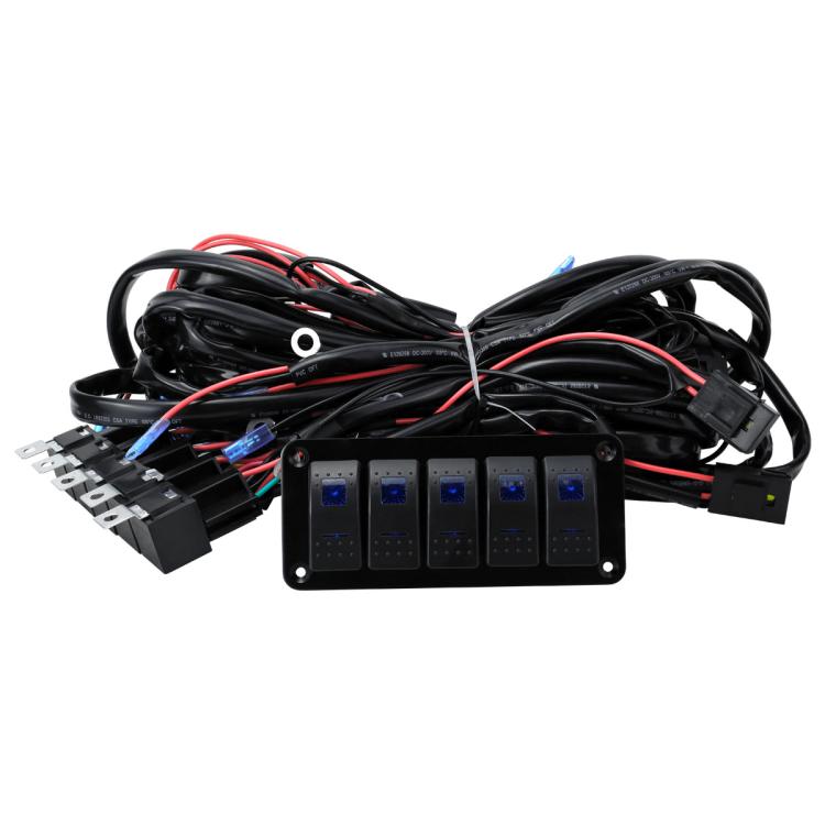 12V Power Switch Control LED Light Strip Wiring Harness Kit With Fuse, Specification: 5-key