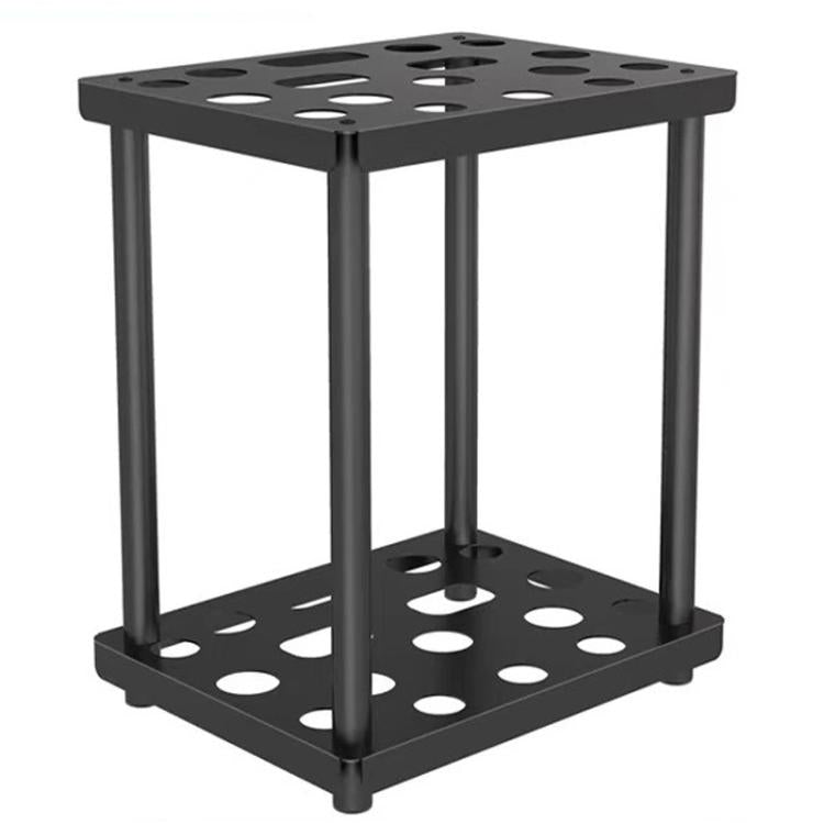 Double Layer Metal Storage Rack Shelf Powder Coated Rustic Tool Rack Hoe Broom Shovel Storage Rack