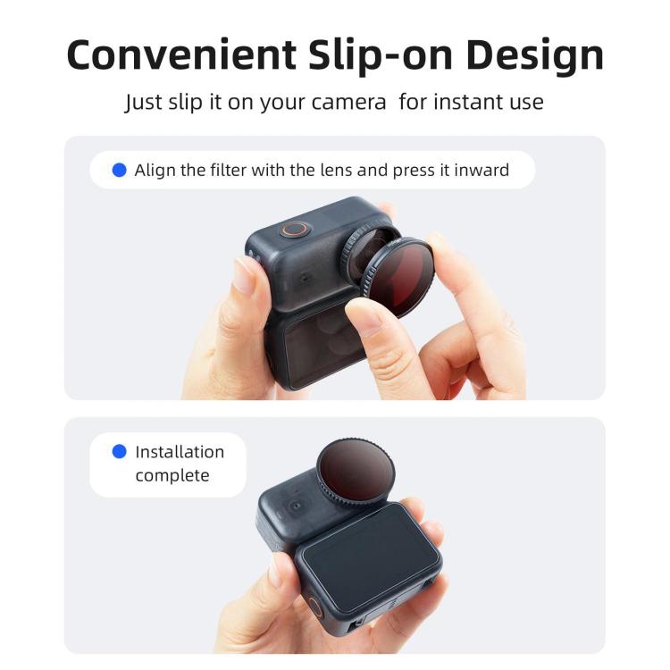 For DJI Osmo Nano aMagisn Quick-Change Snap-On Filter ND8+ND16+ND32+ND64