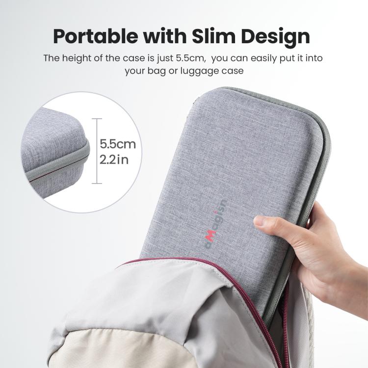 aMagisn Medium Carrying Case For Insta360 X4 Air/X4/X5 Hard EVA Shell with Removable Soft Interior - Gray