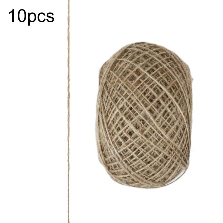 10pcs DIY Hand-Woven Hemp Rope Decoration Materials, Specification: 0.001x100m