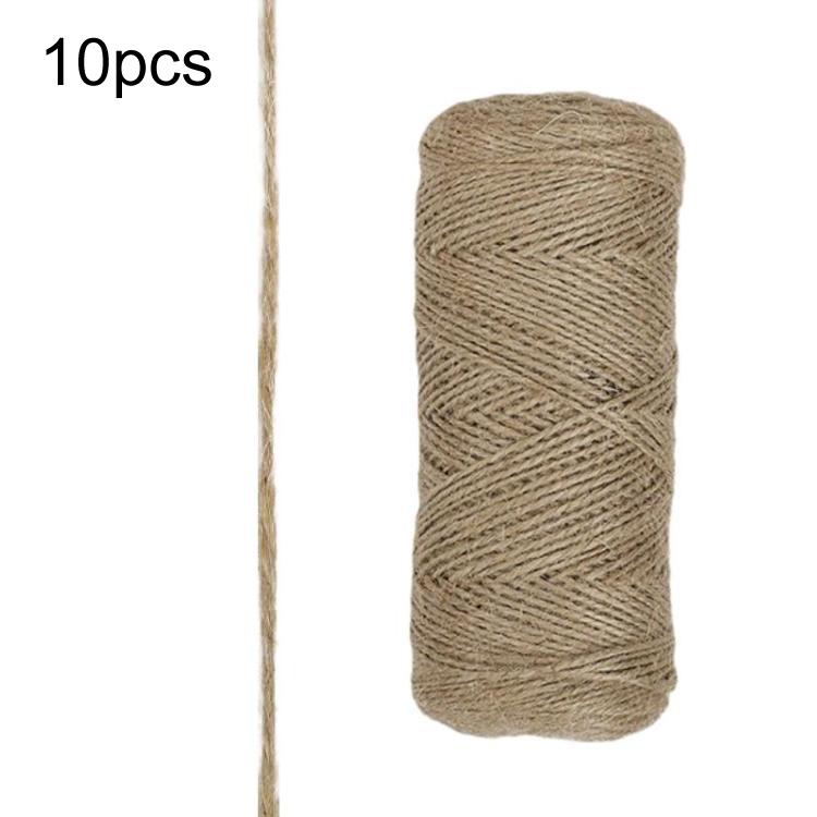 10pcs DIY Hand-Woven Hemp Rope Decoration Materials, Specification: 0.0015x200m