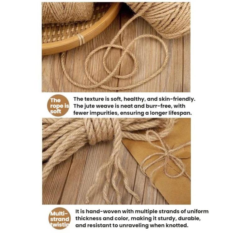 10pcs DIY Hand-Woven Hemp Rope Decoration Materials, Specification: 0.001x100m