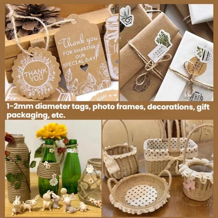 10pcs DIY Hand-Woven Hemp Rope Decoration Materials, Specification: 0.0015x100m
