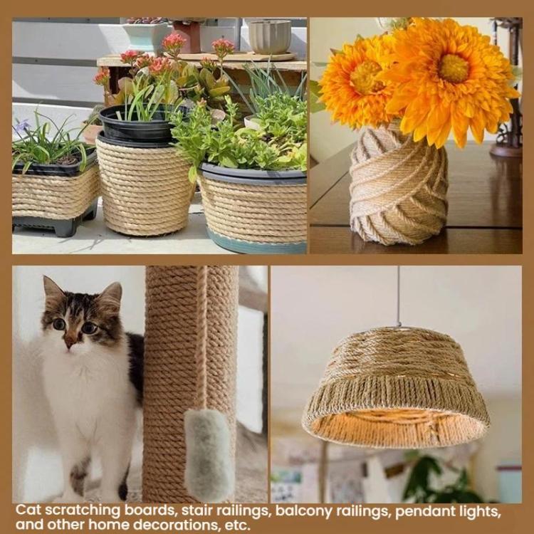 10pcs DIY Hand-Woven Hemp Rope Decoration Materials, Specification: 0.001x100m