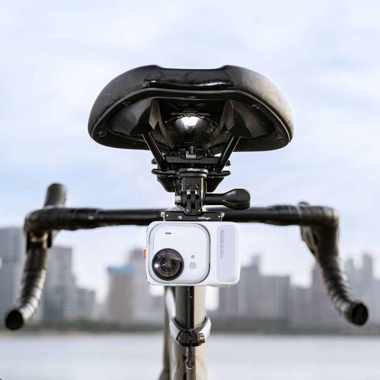 aMagisn  Universal Bike Seat Rail Mount for Action Cameras Bike Seat Clamp - Black