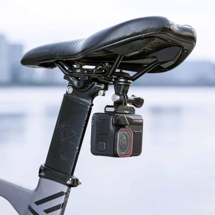 aMagisn  Universal Bike Seat Rail Mount for Action Cameras Bike Seat Clamp - Black