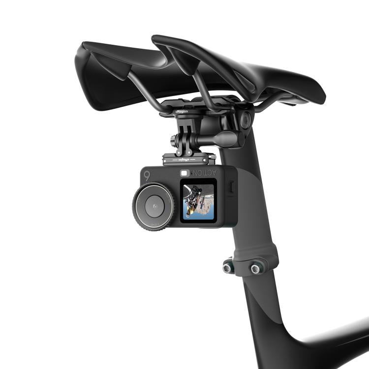 aMagisn  Universal Bike Seat Rail Mount for Action Cameras Bike Seat Clamp - Black