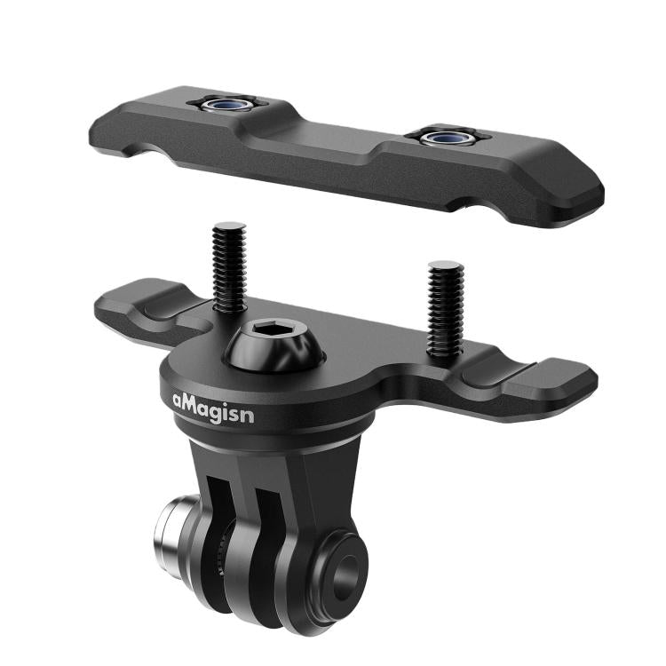 aMagisn  Universal Bike Seat Rail Mount for Action Cameras Bike Seat Clamp - Black