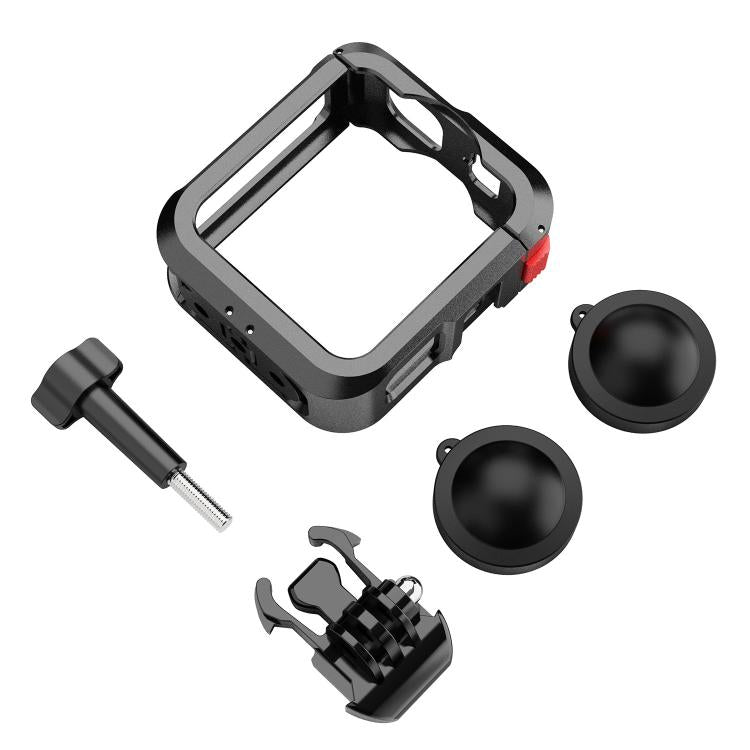 For GoPro MAX2 Aluminum Alloy Cage Kit Protective Frame With Dual Cold Shoe Mounts, Spec: Kit A