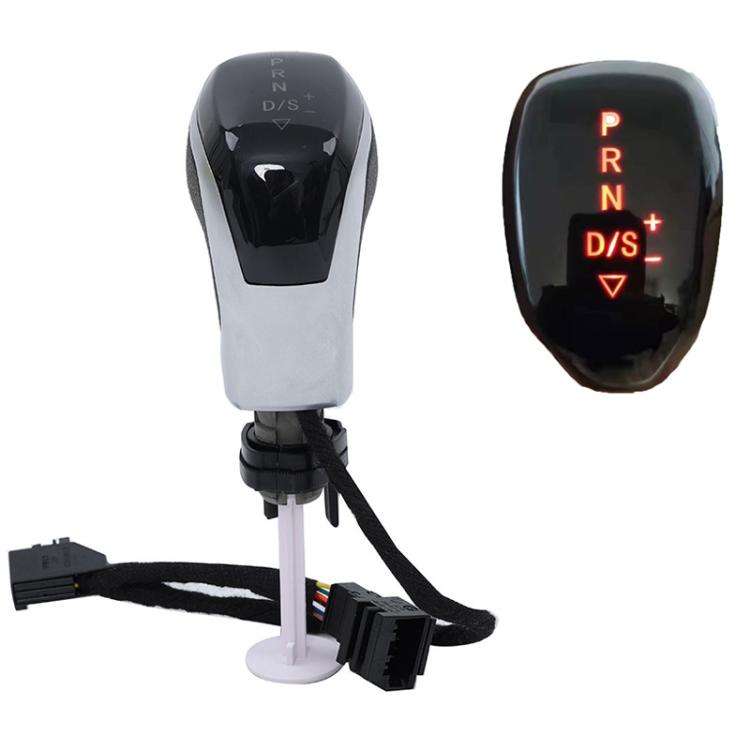 FCXN-D83 For Volkswagen Illuminated LED Gear Shifter Knob Auto Gear Selector Knob, Spec: Leather Red Light