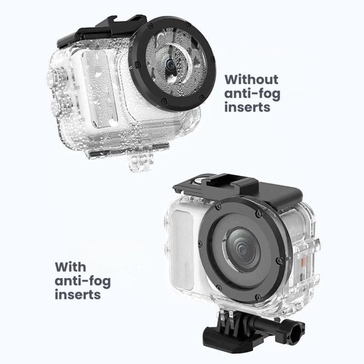 For Insta360 GO Ultra 60m Waterproof Case Kit Dive Housing With Dual Cold Shoe - Transparent