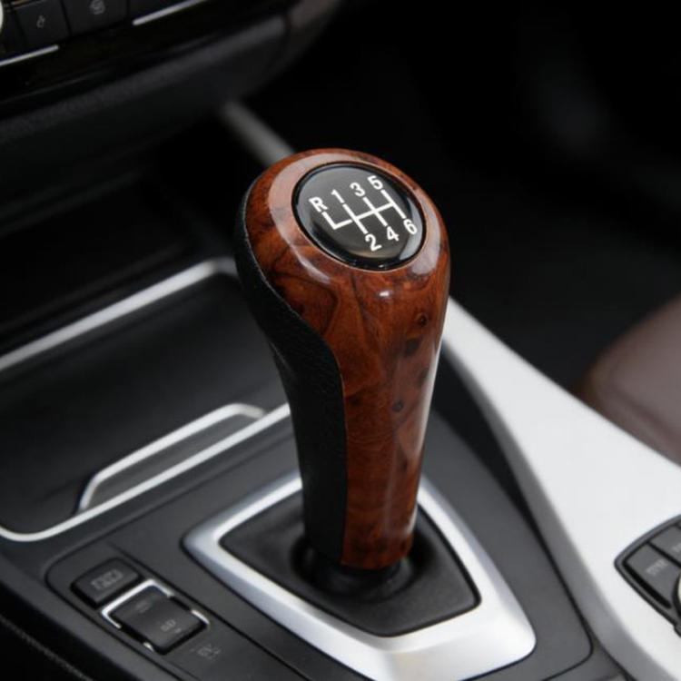 FCXN-A11 For BMW Car Wood Grain Gear Shift Knob Gear Lever Accessories, Spec: 6 Speed