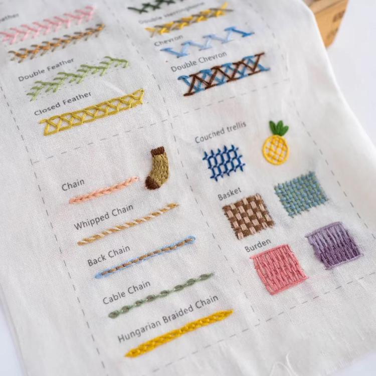 DIY Embroidery Stitch Book with 40 Techniques for Beginners for Beginners C Type No Tools
