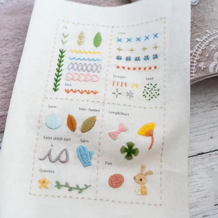 DIY Embroidery Stitch Book with 40 Techniques for Beginners for Beginners C Type No Tools