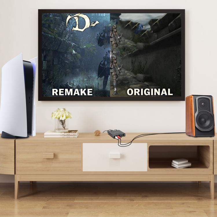 HDMI 2.0 Audio Extractor Support R/L Output And Volume Control 4K/60Hz Audio Splitter US Plug