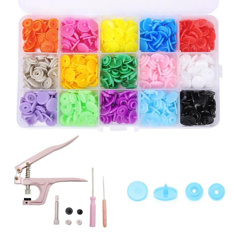 No-Seam Snap Fastener Plastic Snaps With Storage Box Installation Tool, Specification: 120pcs /Sets Mixed Colors