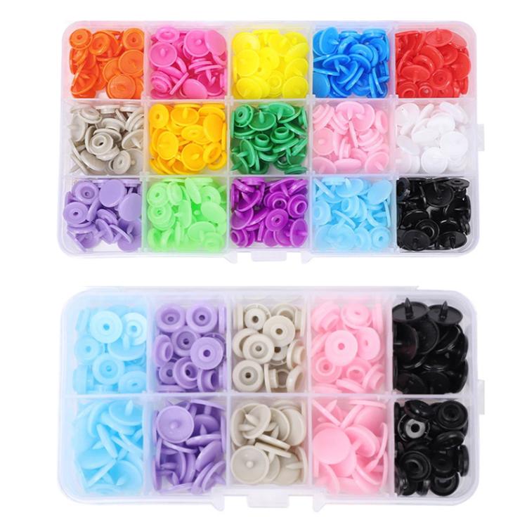 No-Seam Snap Fastener Plastic Snaps With Storage Box Installation Tool, Specification: 120pcs /Sets Mixed Colors