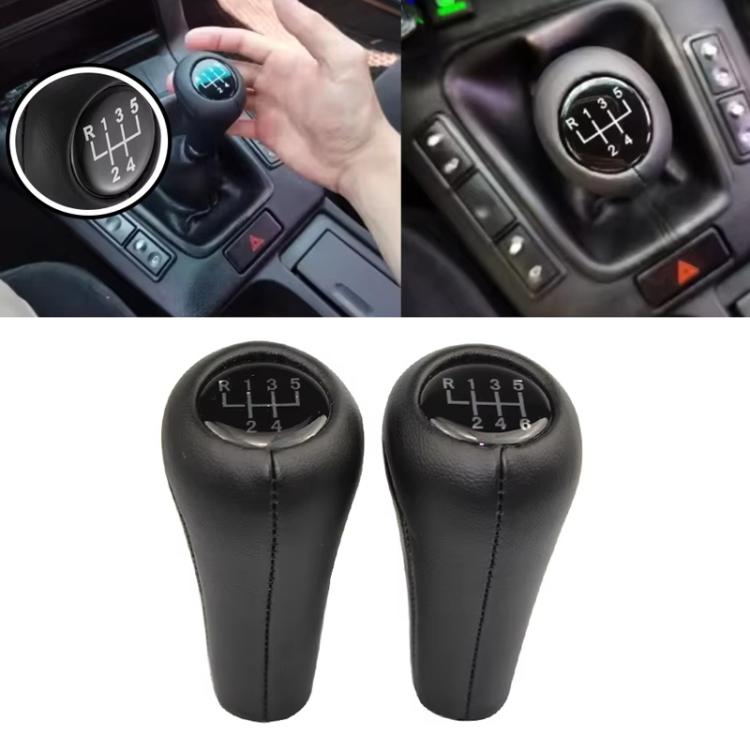 FCXN-A29 For BMW Car Gear Shift Knob Leather Gear Lever, Spec: 6 Speed