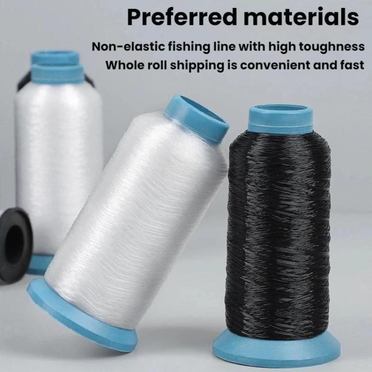 Hand-sewn Nylon Invisible Ultra-fine Filament Thread, Specification: Black Large Roll 0.10mm