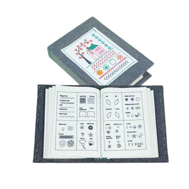 DIY Embroidery Stitch Book with 10 Pages for Hand Sewing and Linen Craft Enthusiasts, Spec: Only Book