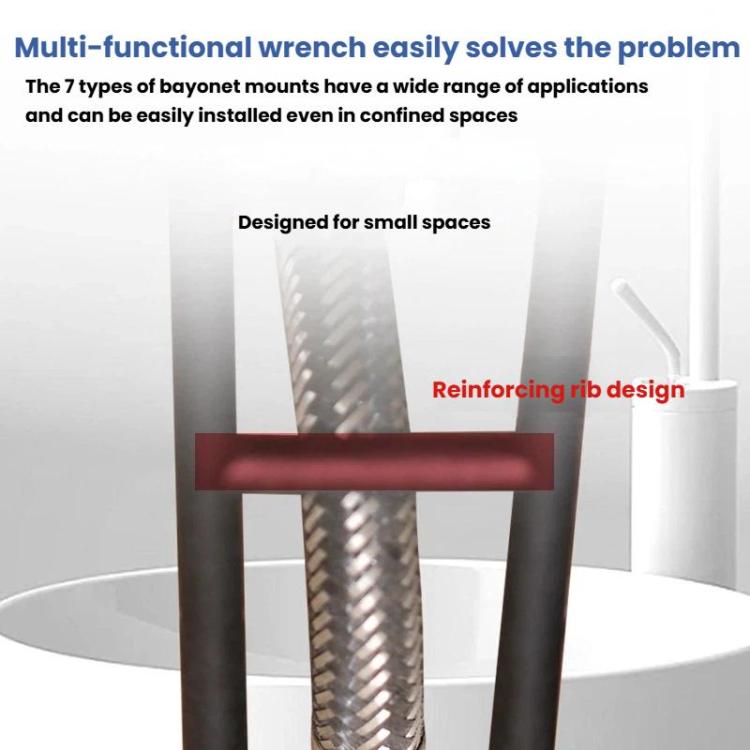 2pcs Multi-function Faucet Installation Wrench Sink Pipe Angle Valve Installation Repair Removal Tool, Spec: A Small+B Large