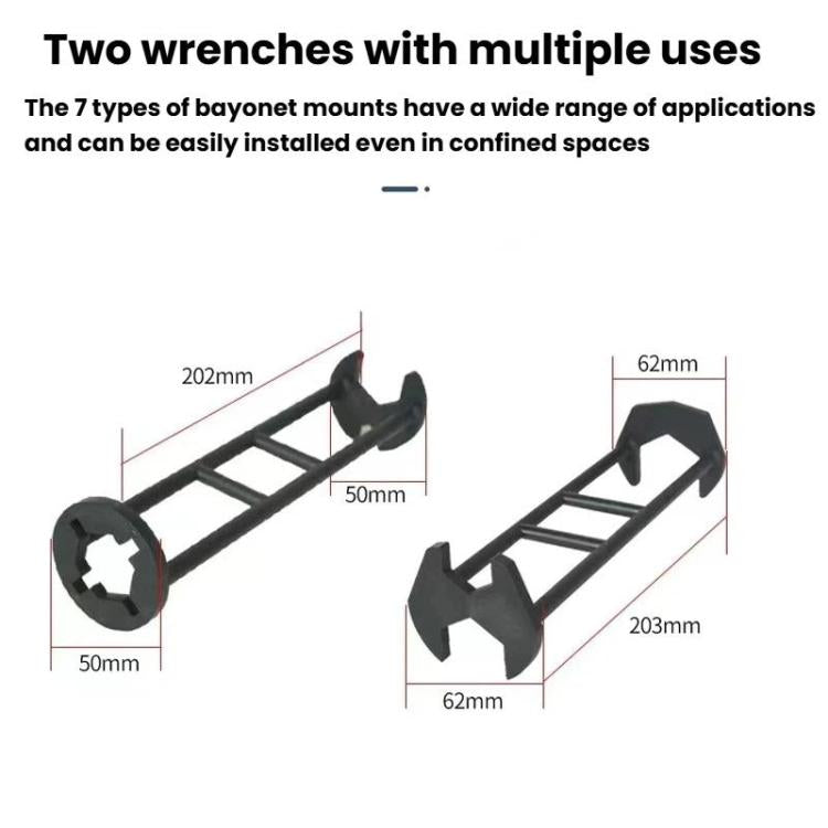 2pcs Multi-function Faucet Installation Wrench Sink Pipe Angle Valve Installation Repair Removal Tool, Spec: A Small+B Large