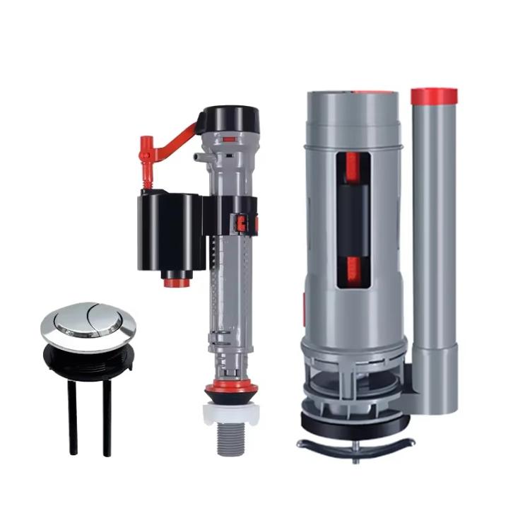 Toilet Tank Universal Flush Waterer Toilet P, Spec: Water Inlet Valve+24cm Drainage Valve+Button