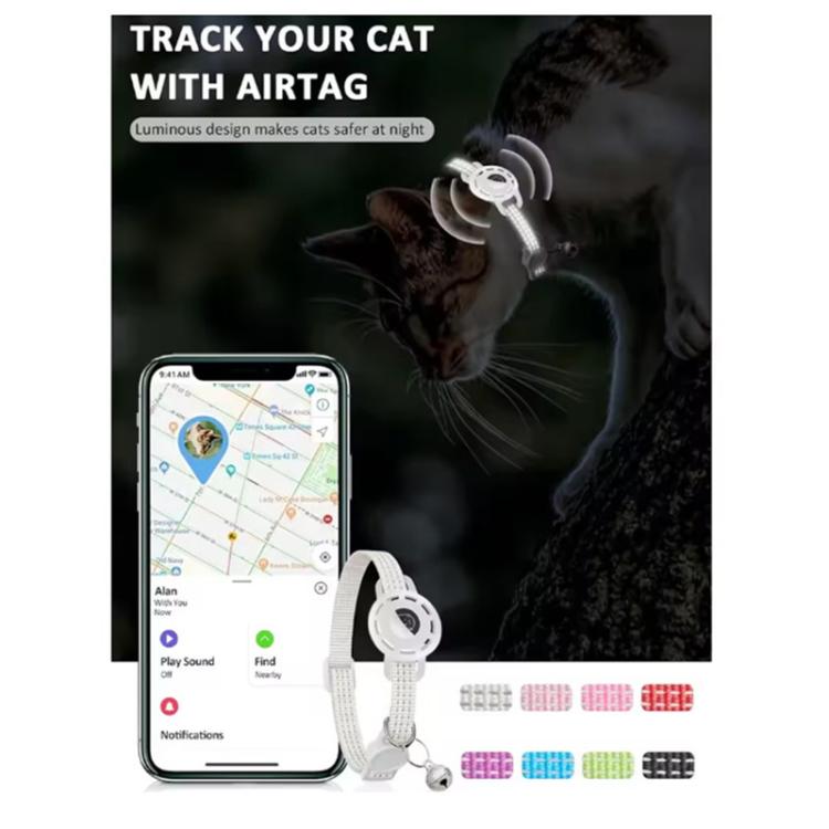 Pet Cat Tracker Collar With S10 GPS Locator Compatible with Apple Find My
