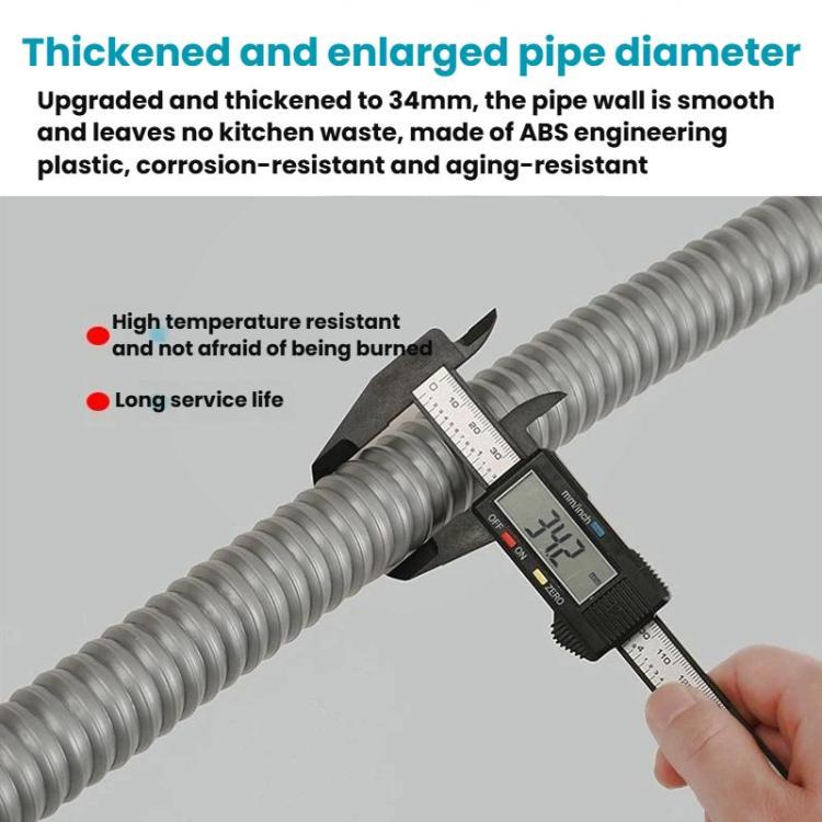 Kitchen Stainless Steel Washbasin Downpipe Fittings Anti-Odor Downpipe Drain Set, Spec: Double Slot S-bend