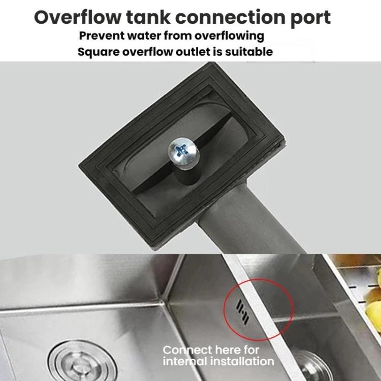 Kitchen Stainless Steel Washbasin Downpipe Fittings Anti-Odor Downpipe Drain Set, Spec: Double Slot 0.6m Tailpipe